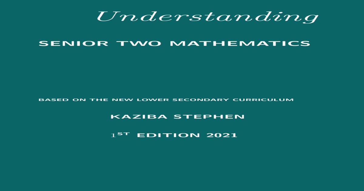 Mathematics S2 complete notes CBC