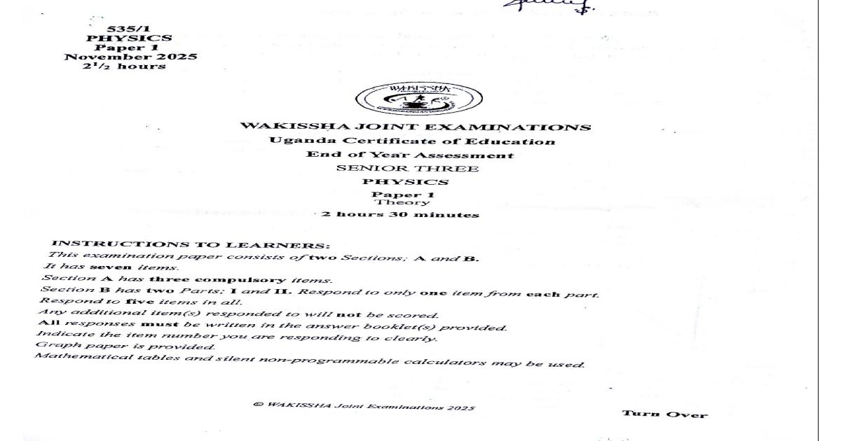 Physics _s3_wakisha_eoyear _ 2025