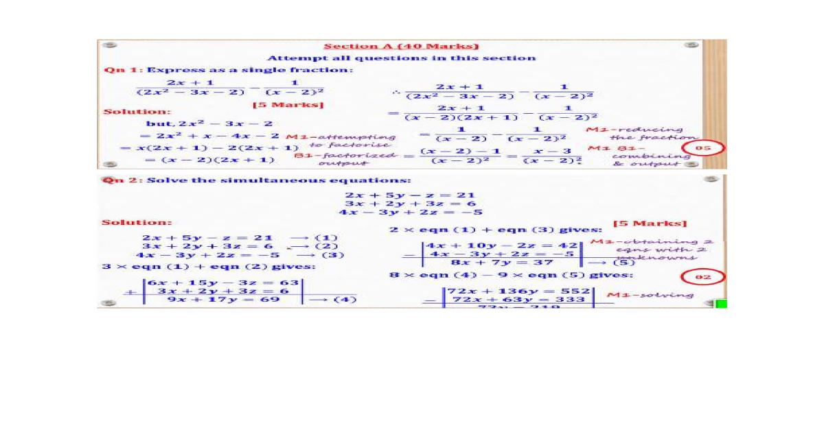 S.5 Pure Mathematics