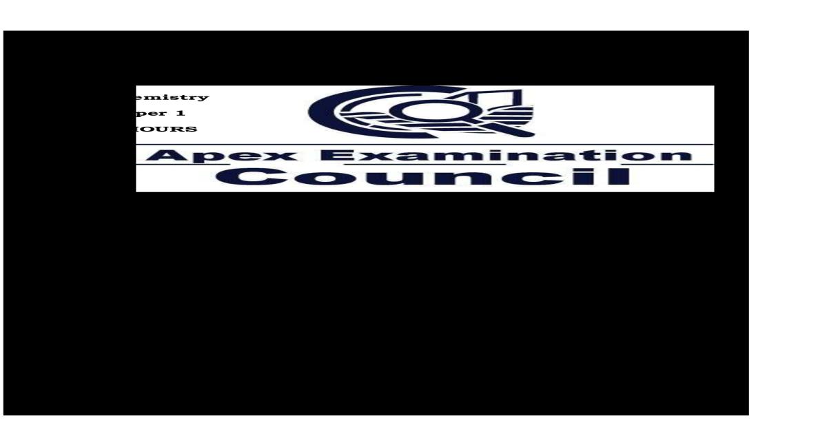 APEX MOCK CHEMISTRY PAPER 1