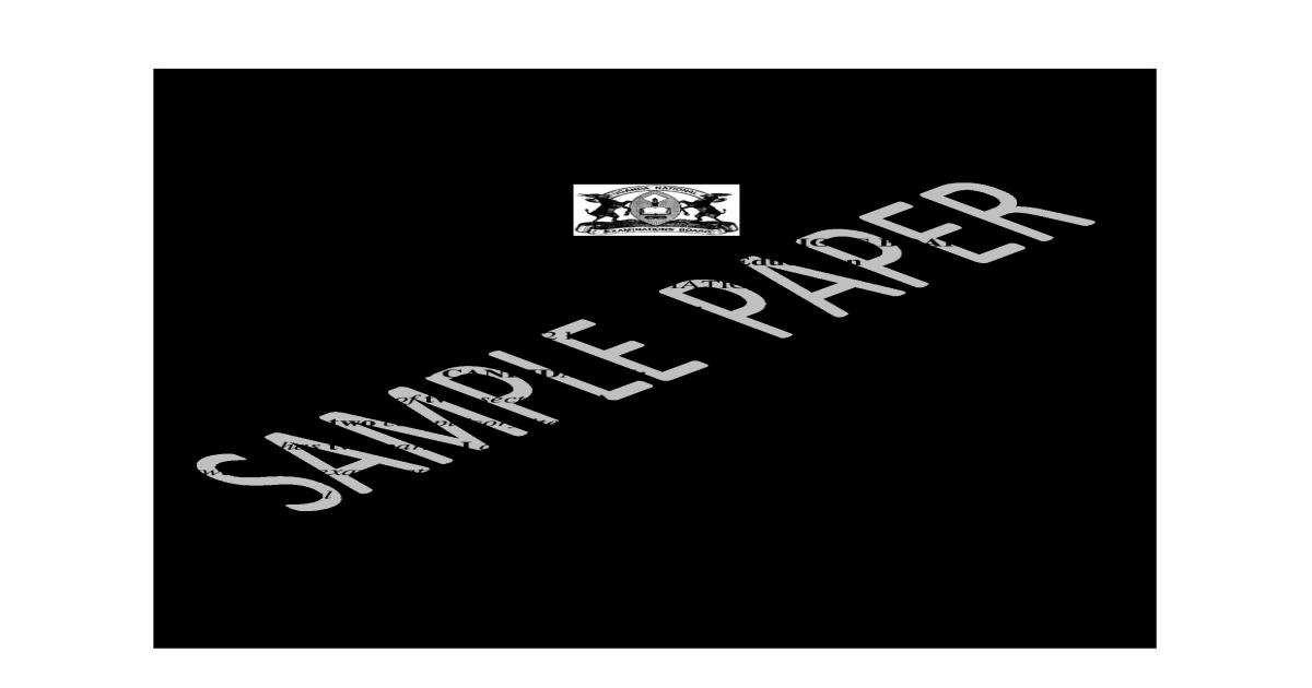 UCE Mathematics, UNEB Sample Paper New Curriculum 2024 plus Scoring Guide