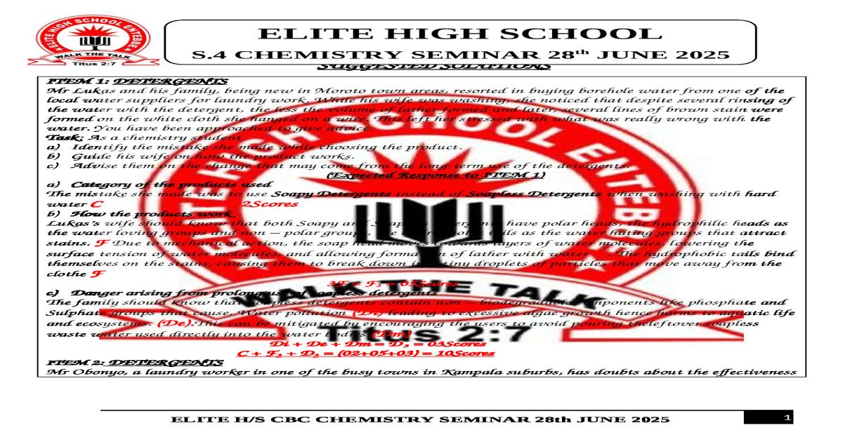 ELITE CHEM SEMINAR S. 4 2025