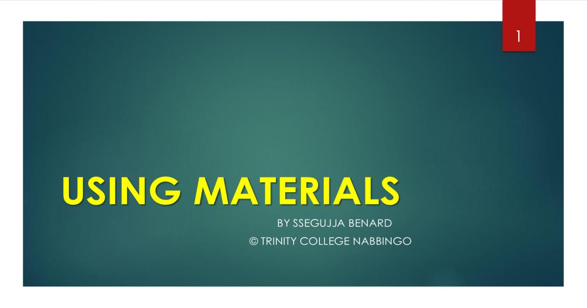 S1 Chemistry Notes: Using Materials (Senior 1)