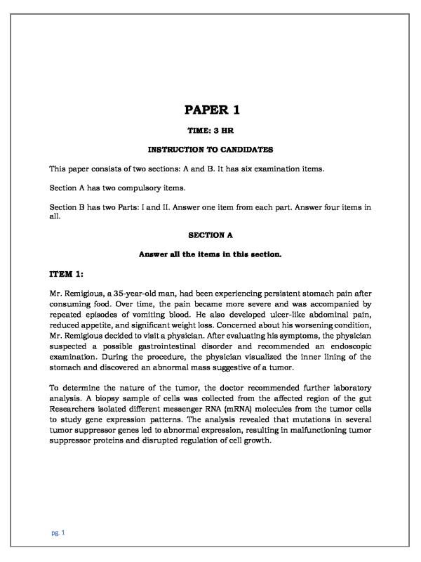 UACE Biology Paper 2 Set 2 - Uganda Advanced Certificate of Education
