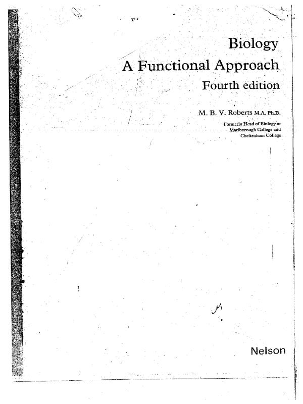 Functional Approach Biology Textbook