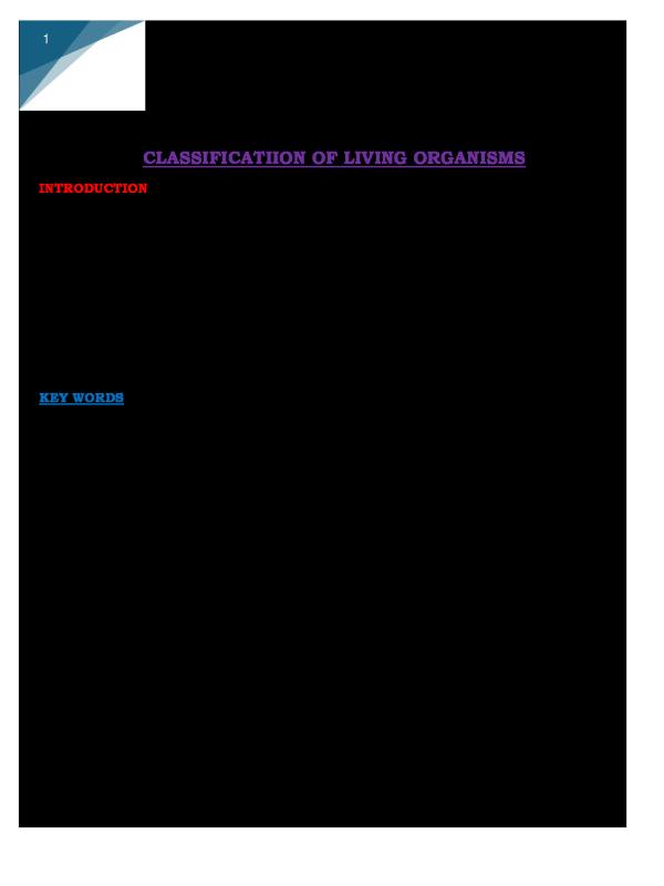 S1 Classification CBC Biology Notes 2026