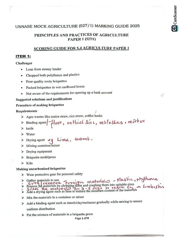 UNNASE Agriculture Study Guide for 2025 Exams