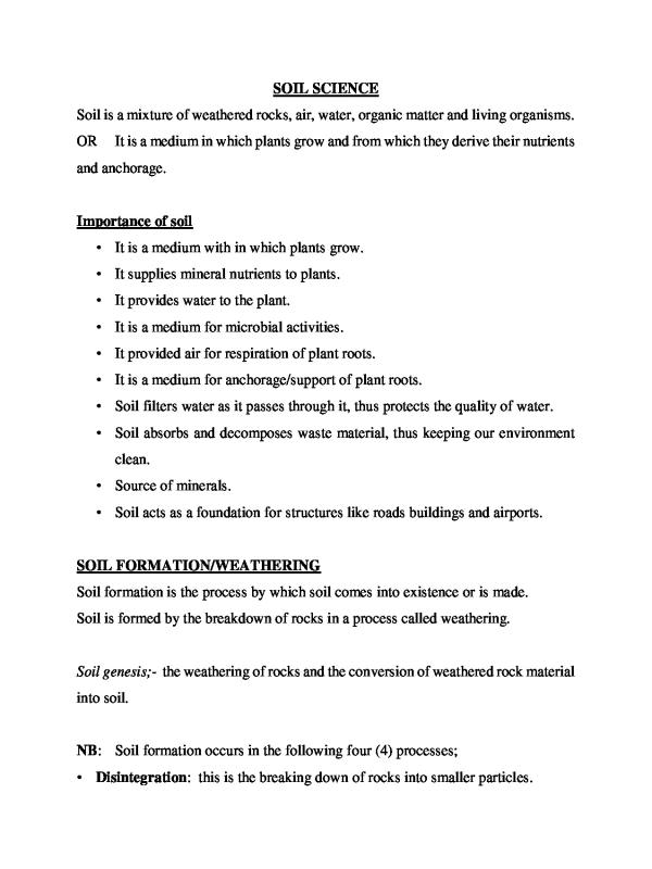 CBC Soil Science Notes for S.1
