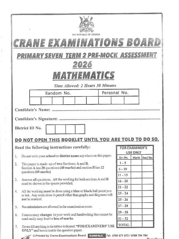 Mathematics Worksheet: Cranes