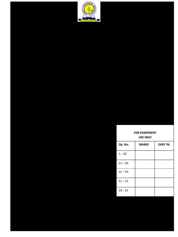 Seeta Primary 7 Science Past Paper