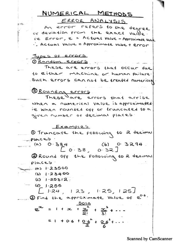 UACE Principal Mathematics Paper 2 Notes: Numerical Concepts