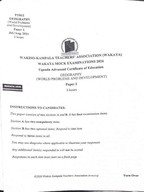 Wakata uace geog p2 2026