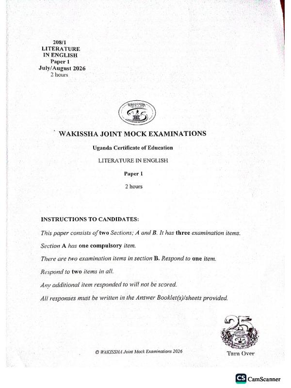 S.4 Literature Wakissha 2026