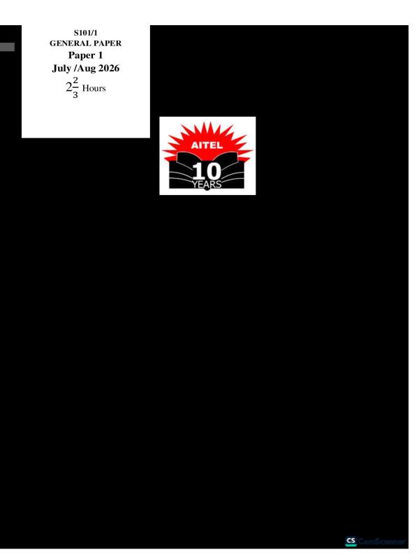AITEL Senior 5 General Paper End of Term II Exam 2026