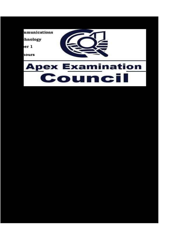 UCE S.4 ICT Paper 1 APEX Mock Examination 2026