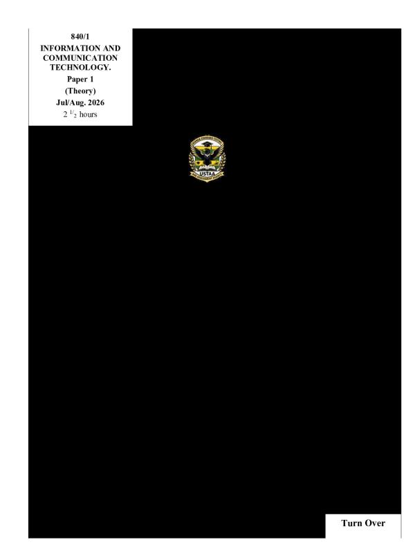 UCE S4 ICT Mock Paper 1 - USTAA Joint Examinations
