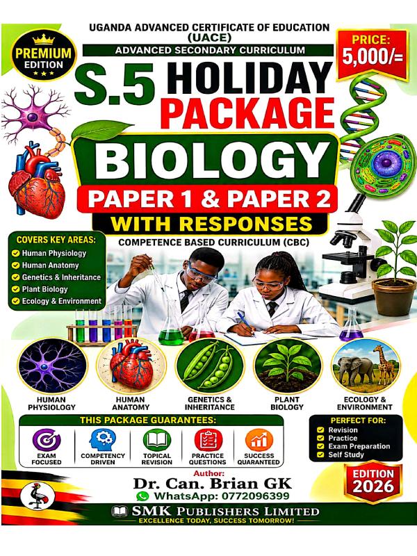 CBC ADVANCED LEVEL HOLIDAY WORK ITEMS 2026