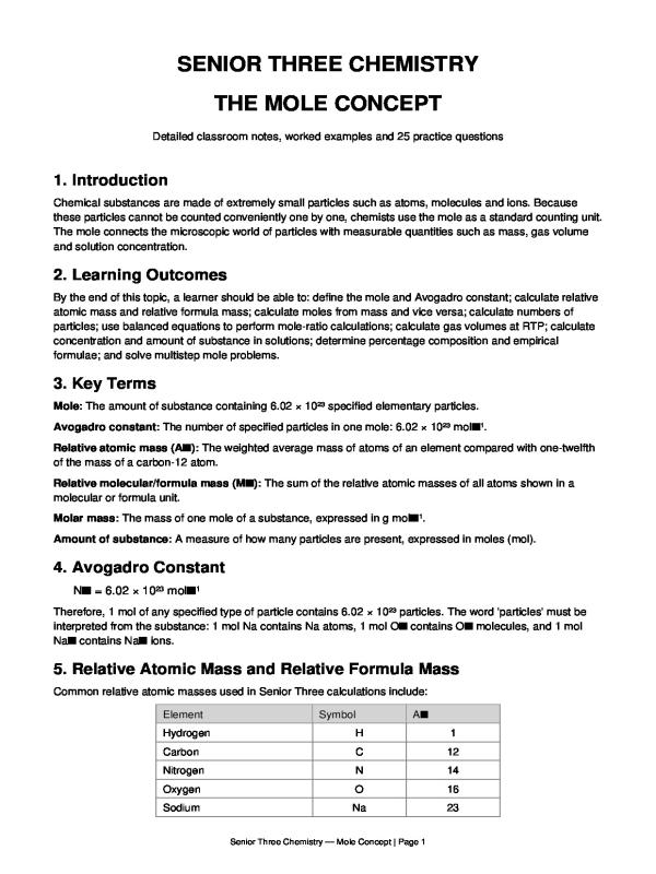 Chemistry S.3