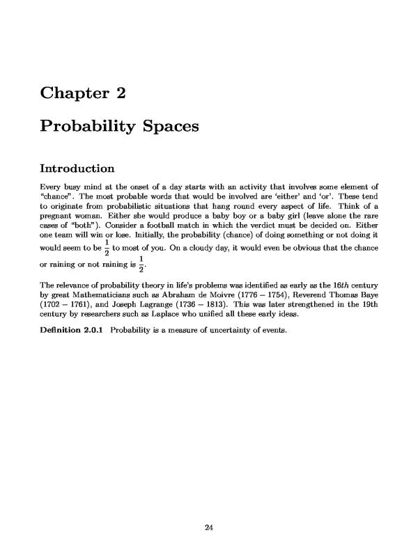 UNEB A-Level Mathematics Probability Study Notes