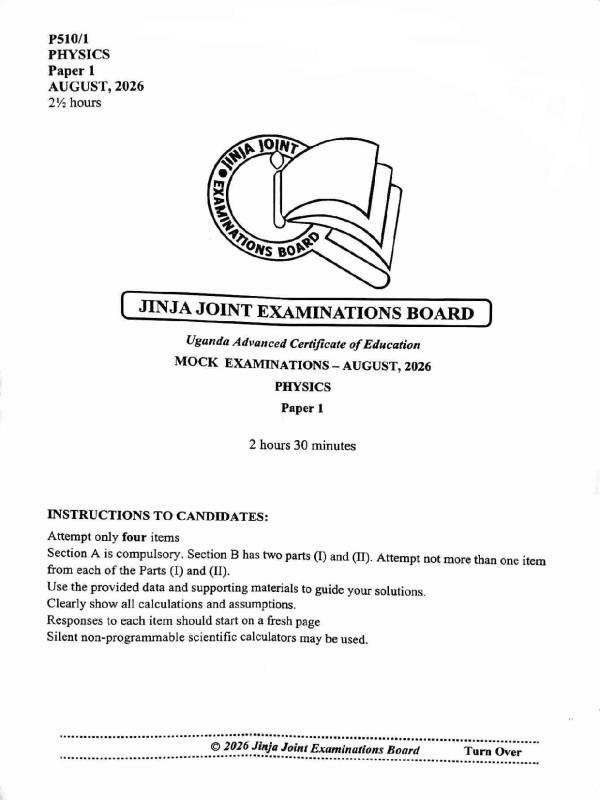 PHYSICS JJEB UACE MOCK EXAM 2026