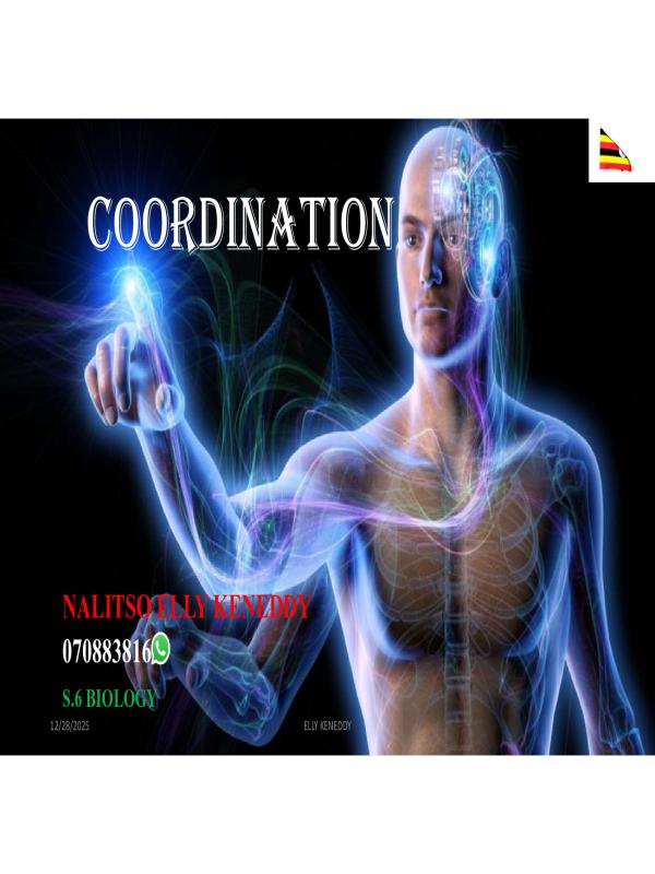 Senior Five Biology Coordination Notes - UNEB A-Level