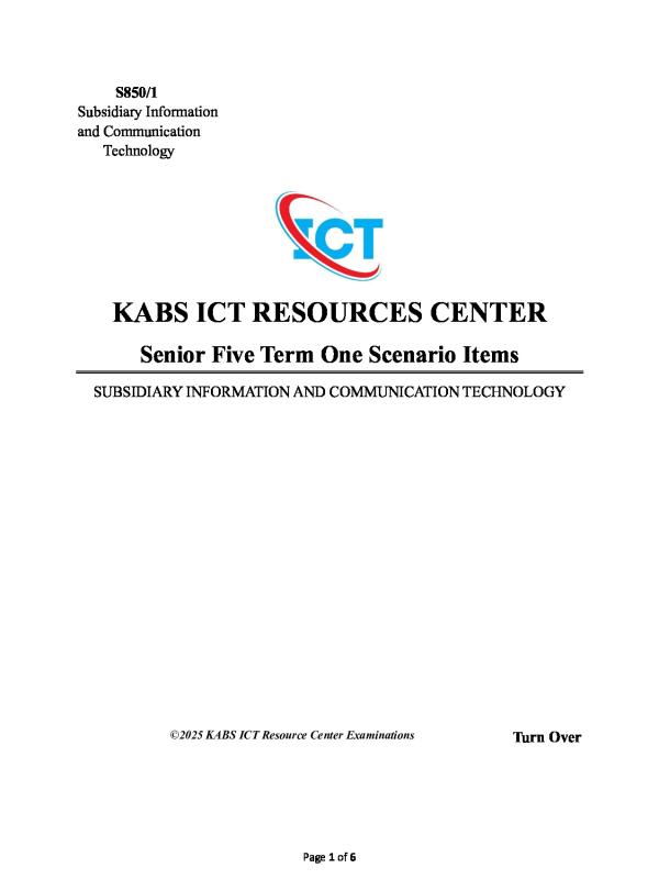 ICT Senior Five Scenario-Based Practice Items and Assessment Questions