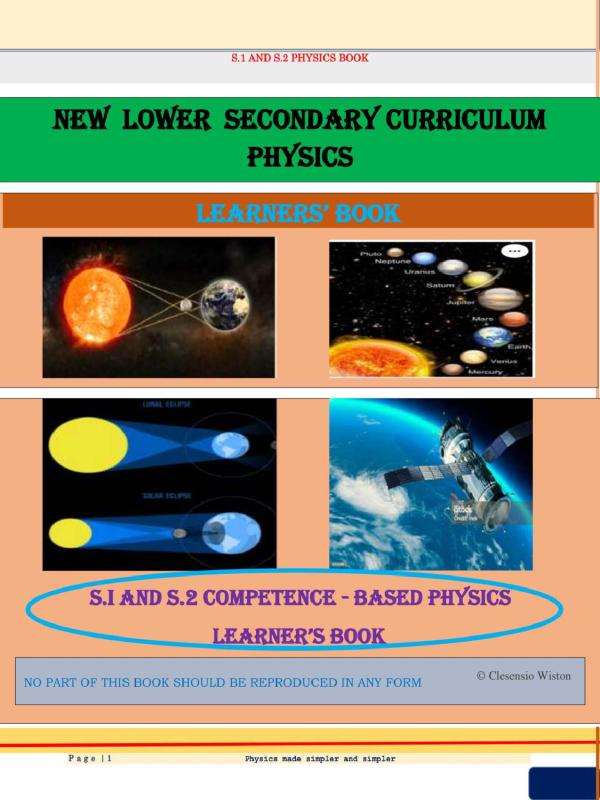 Senior 1 & 2 Physics Textbook (Uganda New Curriculum)