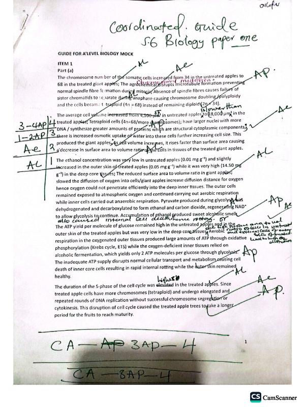 UNEB A-Level Biology Papers 1 & 2 Study Resources
