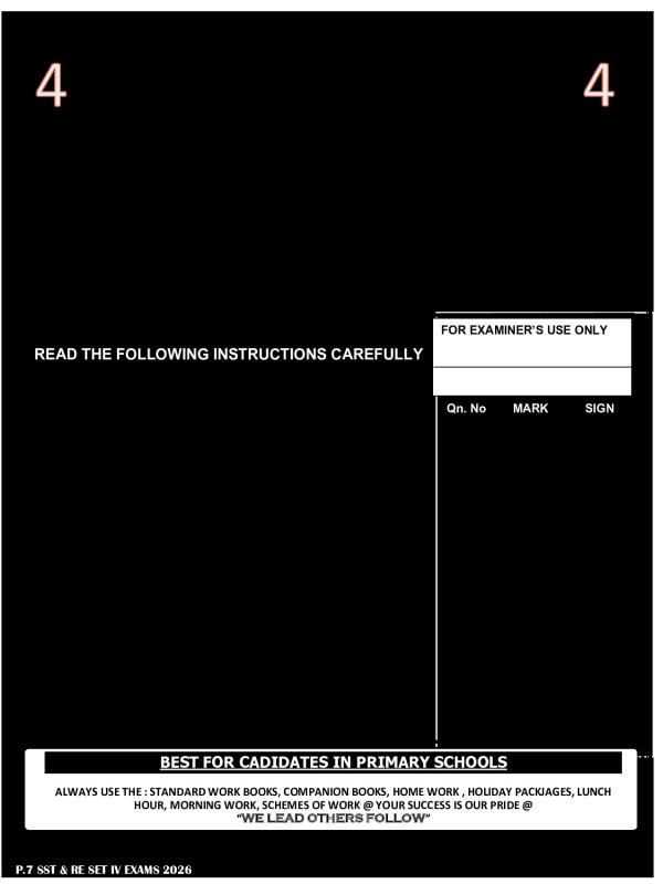 Pearl SST Trial Exam Set 4 (2026) - Social Studies Practice Paper