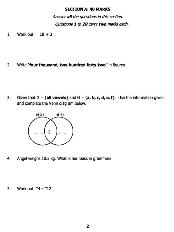 P7 2026 Emergency Revision Exam Paper