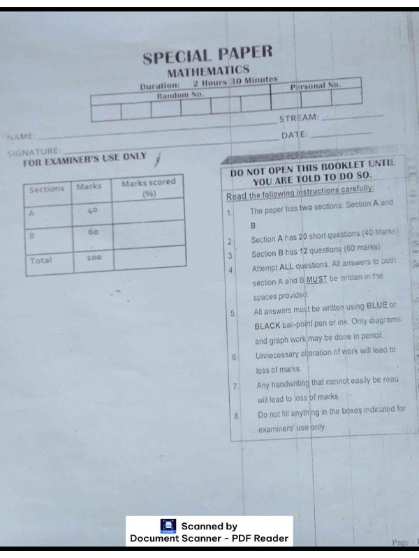 SST SPECIAL PAPER