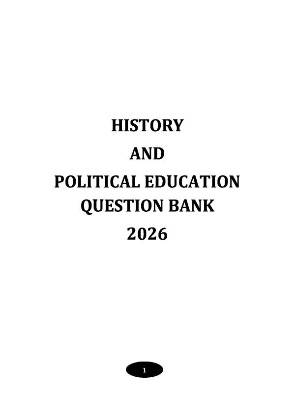 UCE HISTORY AND POLITICAL EDUCATION QUESTION ITEM BANK 2026