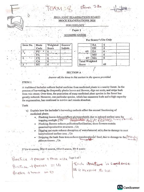 UCE Biology Study and Revision Guide - JJEB 2026