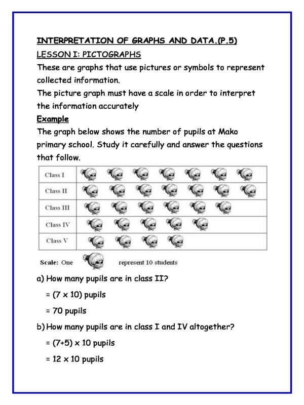 P.5 Mathematics Lesson Notes  Data Handling