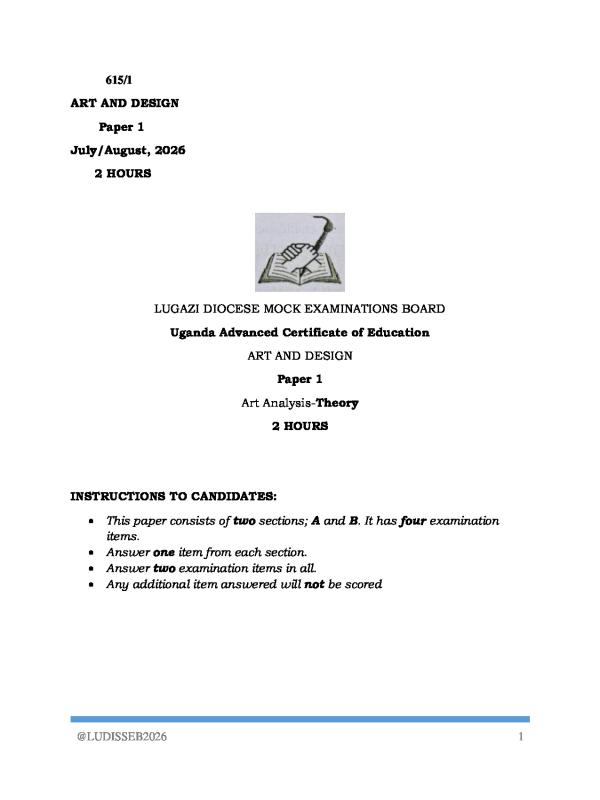 Lugazi Mock Art Paper 1 (2026)