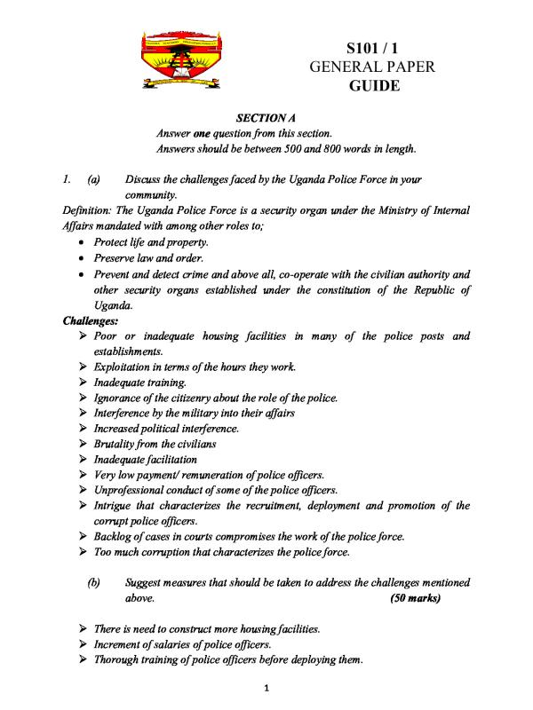 S.6 General Paper  Guide  UTEC 2026
